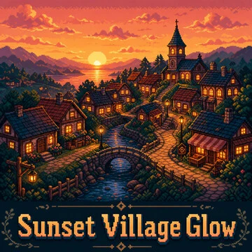 Sunset Village Glow artwork