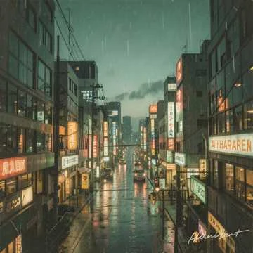 Rain on Akihabara 01 artwork